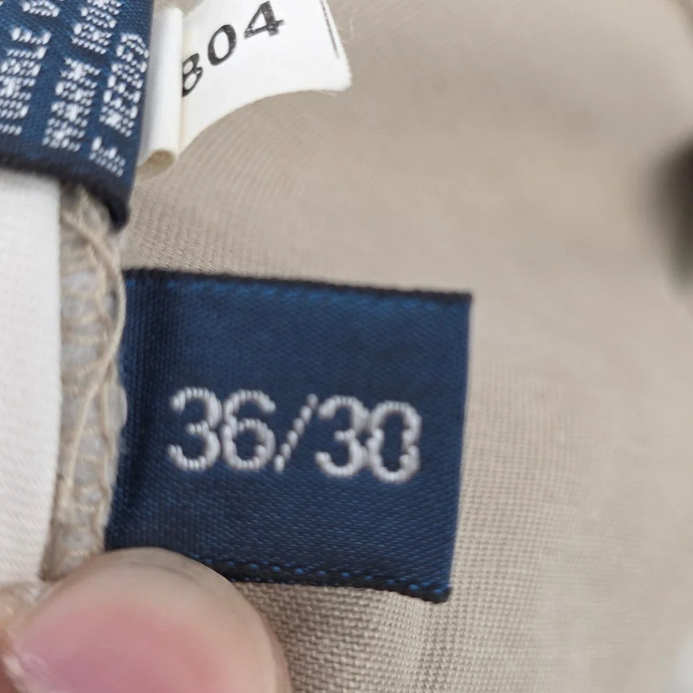 VTG Polo Ralph Lauren Hammond Pants Mens 36x30 Khaki Chino Double Pleated Cuffed